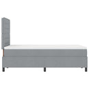 vidaXL Boxrugós ágy matracmal leddel Világosszürke 120 x 200 cm szövet