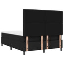 vidaXL Boxrugós ágy matracmal leddel Fekete 140 x 200 cm szövet