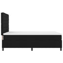 vidaXL Boxrugós ágy matracmal leddel Fekete 140 x 200 cm szövet