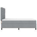 vidaXL Boxrugós ágy matracmal leddel Világosszürke 160 x 200 cm szövet