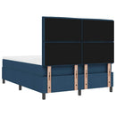 vidaXL Boxrugós ágy matracmal leddel Kék 160 x 200 cm szövet