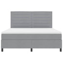 vidaXL Boxrugós ágy matracmal leddel Világosszürke 180 x 200 cm szövet