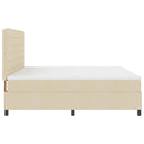 vidaXL Boxrugós ágy matracmal leddel Krém 200 x 200 cm szövet