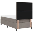 vidaXL Boxrugós ágy matracmal leddel Tópszínű 80 x 200 cm szövet