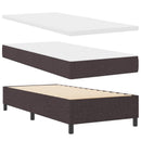 vidaXL Boxrugós ágy matracmal leddel sötétbarna 90 x 190 cm szövet
