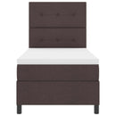 vidaXL Boxrugós ágy matracmal leddel sötétbarna 90 x 190 cm szövet