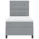 vidaXL Boxrugós ágy matracmal Világosszürke 100 x 200 cm szövet