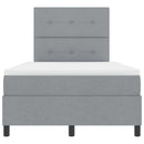 vidaXL Boxrugós ágy matracmal Világosszürke 120 x 190 cm szövet