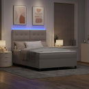 vidaXL Boxrugós ágy matracmal leddel Tópszínű 140 x 190 cm szövet