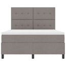 vidaXL Boxrugós ágy matracmal leddel Tópszínű 140 x 190 cm szövet