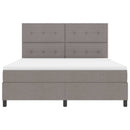 vidaXL Boxrugós ágy matracmal leddel Tópszínű 180 x 200 cm szövet