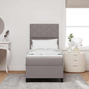 vidaXL Boxrugós ágy matracmal leddel Tópszínű 80 x 200 cm szövet