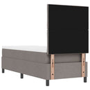 vidaXL Boxrugós ágy matracmal leddel Tópszínű 80 x 200 cm szövet