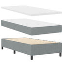 vidaXL Boxrugós ágy matracmal leddel Világosszürke 100 x 200 cm szövet