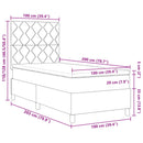 vidaXL Boxrugós ágy matracmal leddel Világosszürke 100 x 200 cm szövet