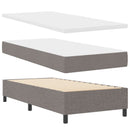 vidaXL Boxrugós ágy LED szalagokkal Tópszínű 100 x 200 cm szövet