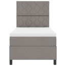 vidaXL Boxrugós ágy matracmal fejtámlával Tópszínű 100 x 200 cm szövet