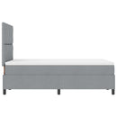 vidaXL Boxrugós ágy matracmal leddel Világosszürke 120 x 190 cm szövet