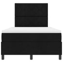 vidaXL Boxrugós ágy matracmal fejtámlával Fekete 120 x 190 cm szövet