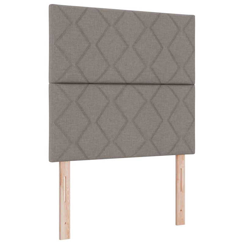 vidaXL Boxrugós ágy matracmal fejtámlával Tópszínű 120 x 190 cm szövet