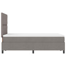 vidaXL Boxrugós ágy LED szalagokkal Tópszínű 120 x 190 cm szövet