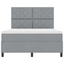 vidaXL Boxrugós ágy matracmal leddel Világosszürke 160 x 200 cm szövet
