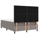 vidaXL Boxrugós ágy matracmal leddel Tópszínű 160 x 200 cm szövet