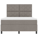 vidaXL Boxrugós ágy matracmal leddel Tópszínű 160 x 200 cm szövet