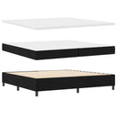 vidaXL Boxrugós ágy matracmal leddel Fekete 200 x 200 cm szövet