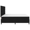 vidaXL Boxrugós ágy matracmal leddel Fekete 200 x 200 cm szövet