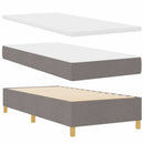 vidaXL LED Box Spring Ágy fejtámlával Tópszínű 90 x 190 cm szövet