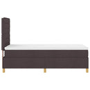 vidaXL LED Box Spring Ágy fejtámlával Sötét Barna 100 x 200 cm szövet