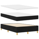 vidaXL LED Box Spring Ágy fejtámlával Fekete 120 x 200 cm szövet