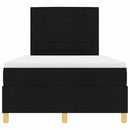 vidaXL Boxrugós ágy matracmal fejtámlával Fekete 120 x 200 cm szövet