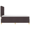 vidaXL LED Box Spring Ágy fejtámlával Sötét Barna 140 x 190 cm szövet