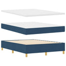 vidaXL LED Box Spring Ágy fejtámlával Kék 140 x 190 cm szövet