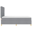 vidaXL LED Box Spring Ágy Világosszürke 160 x 200 cm szövet