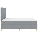 vidaXL LED Box Spring Ágy Világosszürke 180 x 200 cm szövet