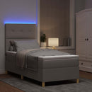 vidaXL LED Box Spring Ágy matracmal Tópszínű 100 x 200 cm szövet