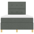 vidaXL Boxrugós ágy matracmal Sötétszürke 120 x 200 cm szövet