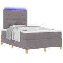 vidaXL LED Box Spring Ágy párnával Tópszínű 120 x 200 cm szövet