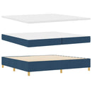 vidaXL LED Box Spring Ágy fejtámlával Kék 200 x 200 cm szövet