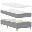 vidaXL LED Box Spring Ágy fejtámlával Világosszürke 80 x 200 cm szövet