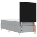 vidaXL LED Box Spring Ágy fejtámlával Világosszürke 80 x 200 cm szövet