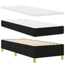 vidaXL LED Box Spring Ágy fejtámlával Fekete 80 x 200 cm szövet