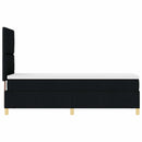vidaXL LED Box Spring Ágy fejtámlával Fekete 80 x 200 cm szövet