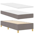 vidaXL LED Box Spring Ágy fejtámlával Tópszínű 80 x 200 cm szövet
