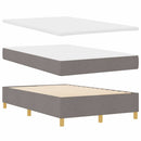 vidaXL LED Box Spring Ágy fejtámlával Tópszínű 120 x 190 cm szövet