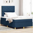 vidaXL LED Box Spring Ágy matracmal Kék 120 x 200 cm szövet