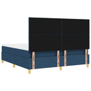 vidaXL LED Box Spring Ágy fejtámlával Kék 180 x 200 cm szövet